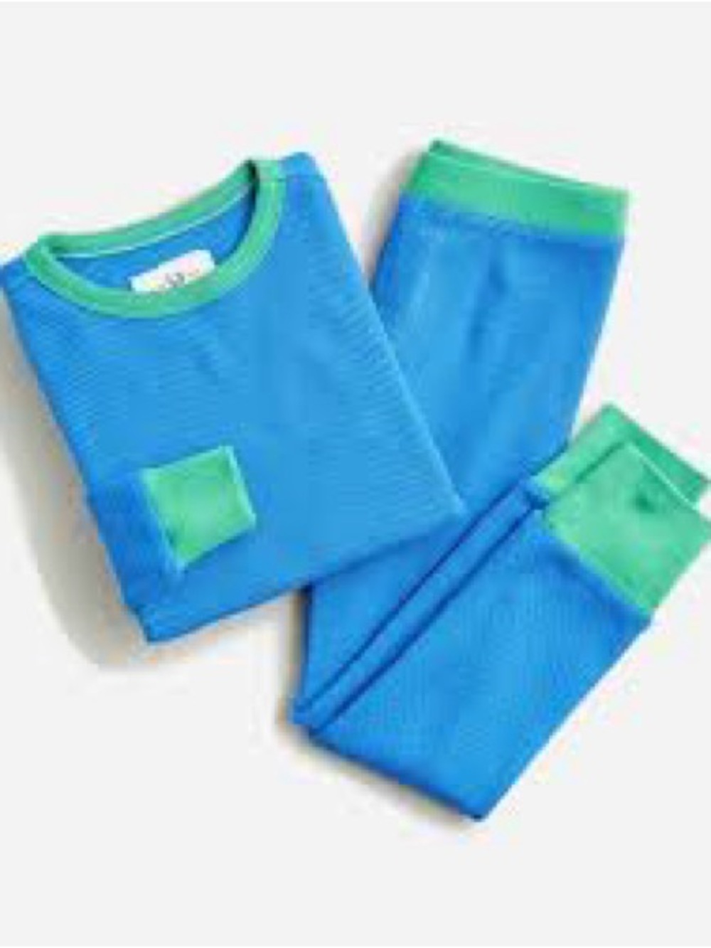 Crewcuts Royal Blue Pajama Set with Green Trim